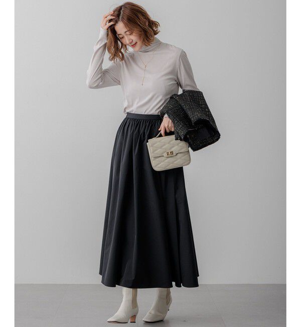 23区「【洗える】ブライトタフタ ギャザー スカート」|スカート|