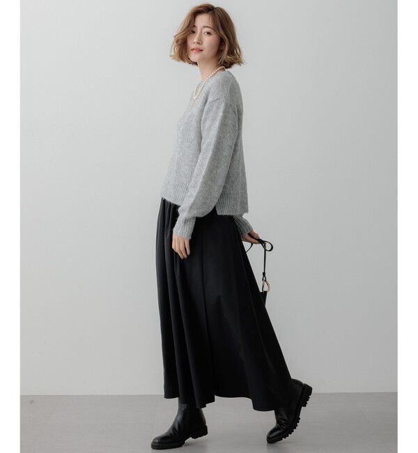 23区「【洗える】ブライトタフタ ギャザー スカート」|スカート|