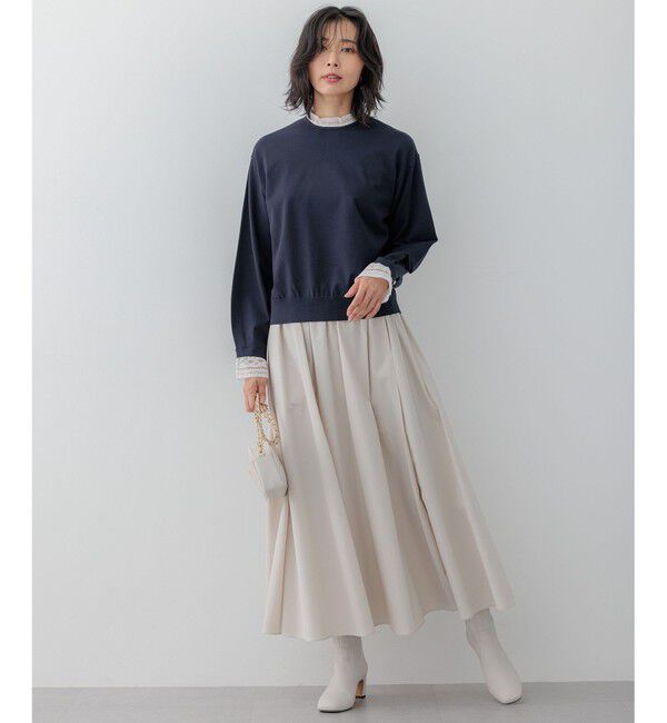 23区「【洗える】ブライトタフタ ギャザー スカート」|スカート|