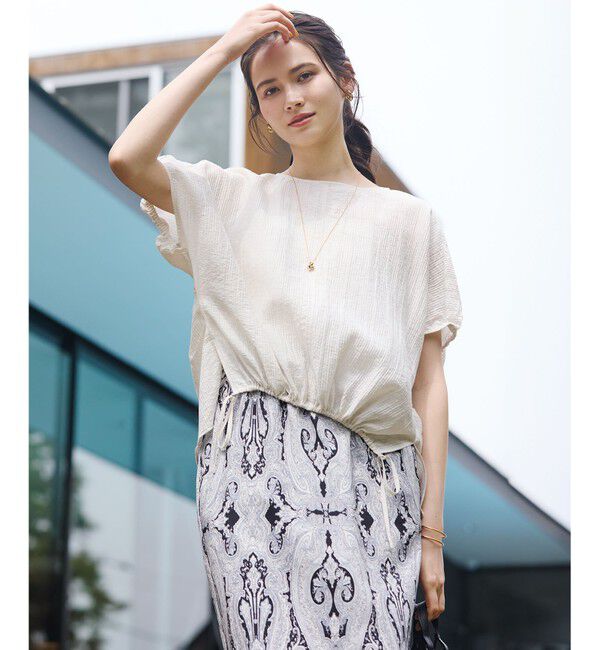 23区「【SLOW/一部店舗限定】ナチュラルピケワッシャー ブラウス」|シャツ・ブラウス|アイボリー系