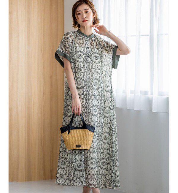 23区「【一部店舗限定/速乾性/洗える】モノトーンプリント ワンピース」|ワンピース|ｵｰﾅﾒﾝﾄ