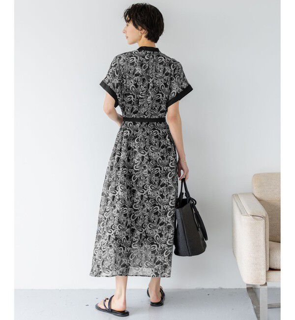 23区「【一部店舗限定/速乾性/洗える】モノトーンプリント ワンピース」|ワンピース|