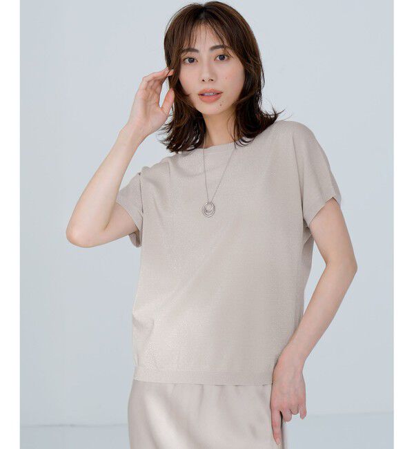 23区「【洗える】テクスチャーサテン ナロー スカート」|スカート|