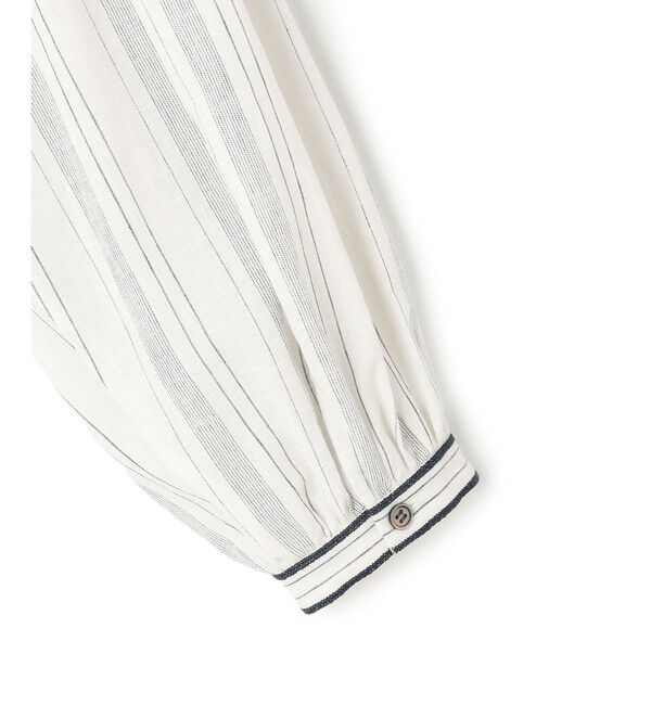 23区「【SLOW/一部店舗限定】ストライプエンブロイダリー ブラウス」|シャツ・ブラウス|