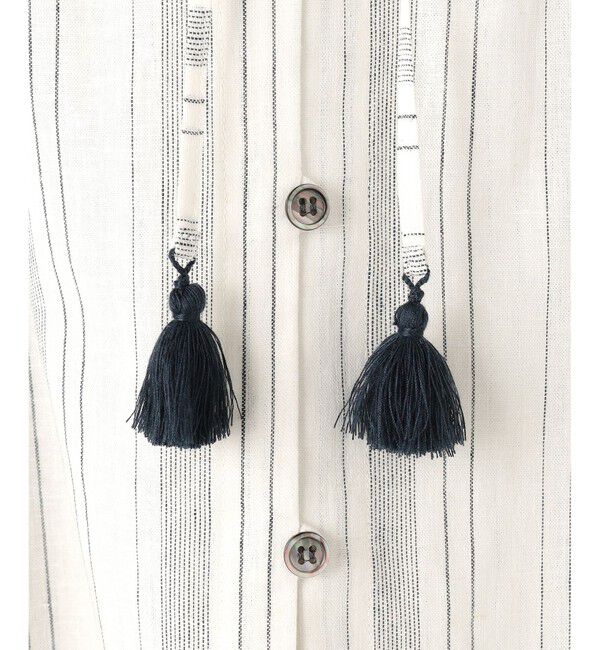 23区「【SLOW/一部店舗限定】ストライプエンブロイダリー ブラウス」|シャツ・ブラウス|