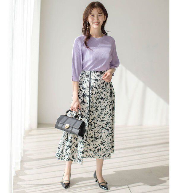 ANY SIS「【洗える】ラインポイントフラワー スカート」|スカート|