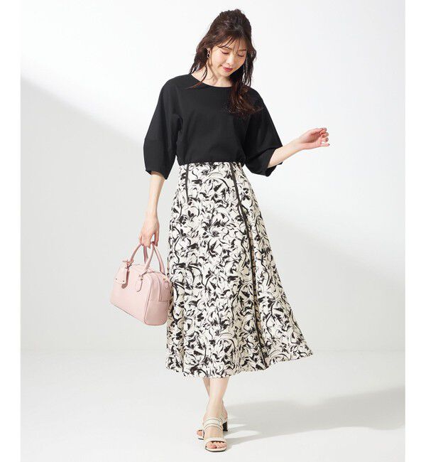 ANY SIS「【洗える】ラインポイントフラワー スカート」|スカート|