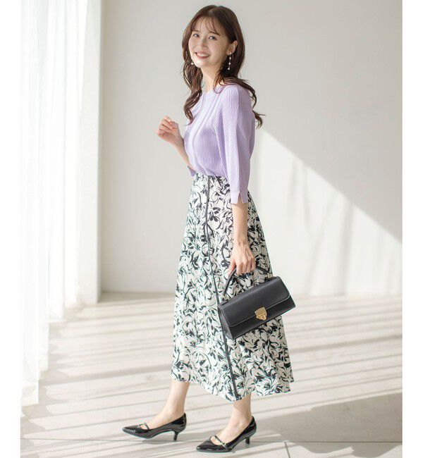 ANY SIS「【洗える】ラインポイントフラワー スカート」|スカート|