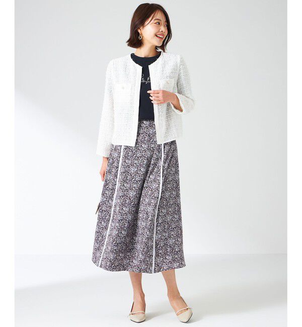 ANY SIS「【洗える】ラインポイントフラワー スカート」|スカート|