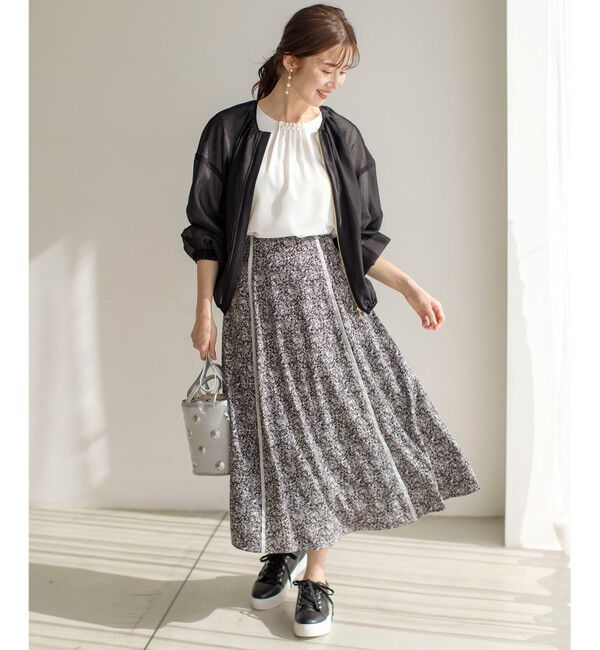 ANY SIS「【洗える】ラインポイントフラワー スカート」|スカート|