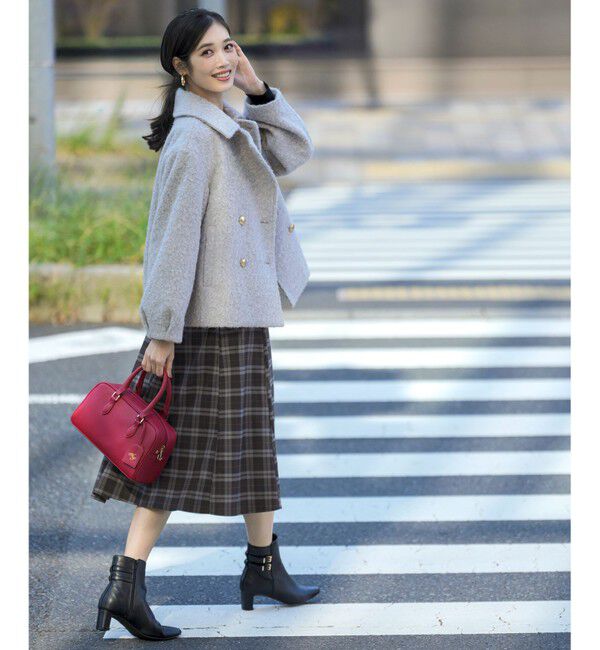 ANY SIS「【2WAY】ブークレーシャギーラメ アウター」|ピーコート|