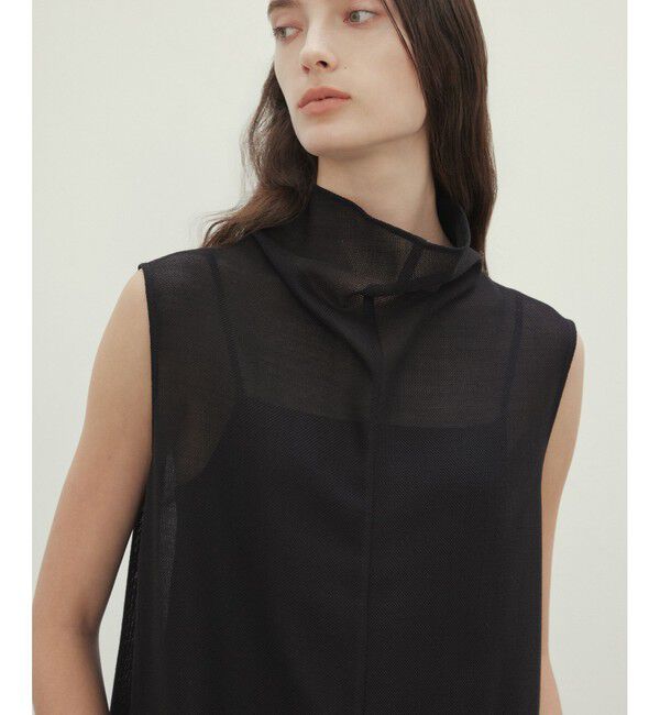 BEIGE,「【洗える・吸水速乾・防シワ・eclat 7・8月号掲載】LIATRIS / オフタートルノースリーブワンピース」|ワンピース|