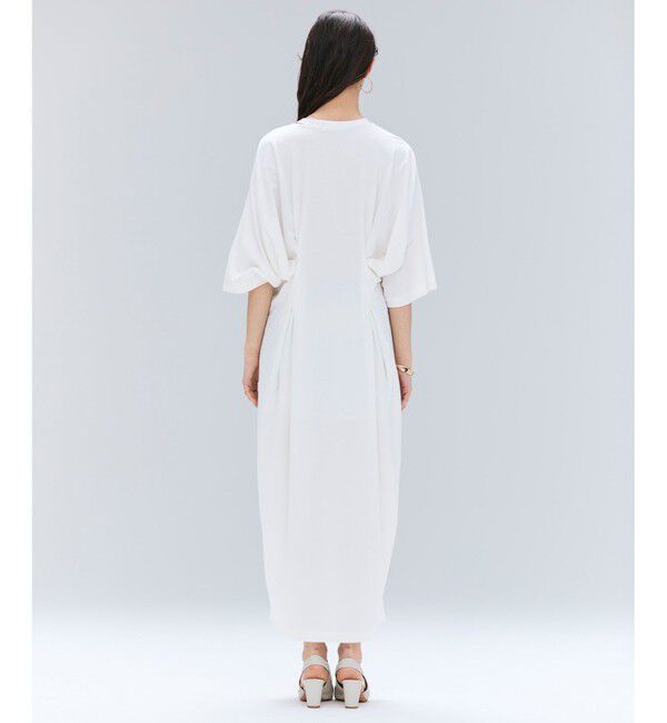 BEIGE,「【洗える】S.BABILA / スリットネックウエストタックワンピース」|ワンピース|