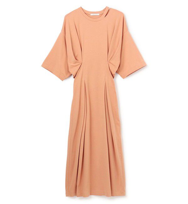 BEIGE,「【洗える】S.BABILA / スリットネックウエストタックワンピース」|ワンピース|