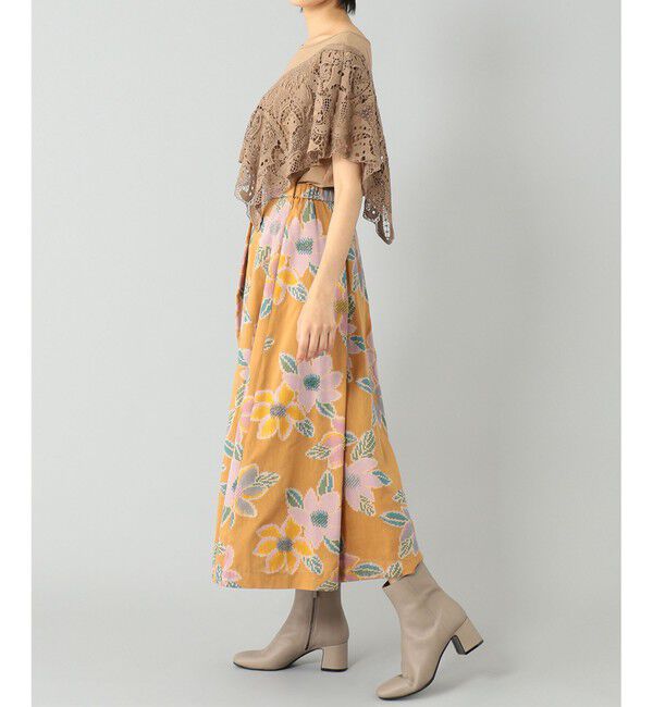 GRACE CONTINENTAL「モザイクジャガードタックスカート」|スカート|