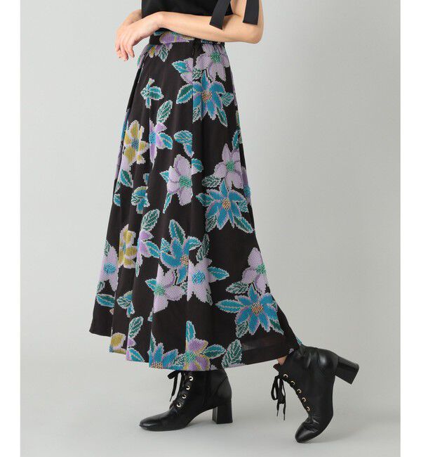 GRACE CONTINENTAL「モザイクジャガードタックスカート」|スカート|