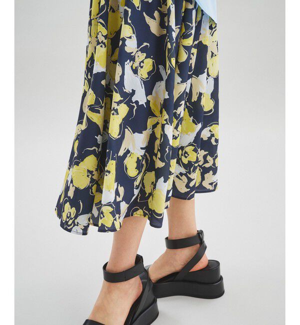 Diagram「ペイントフラワースカート」|スカート|ネイビー