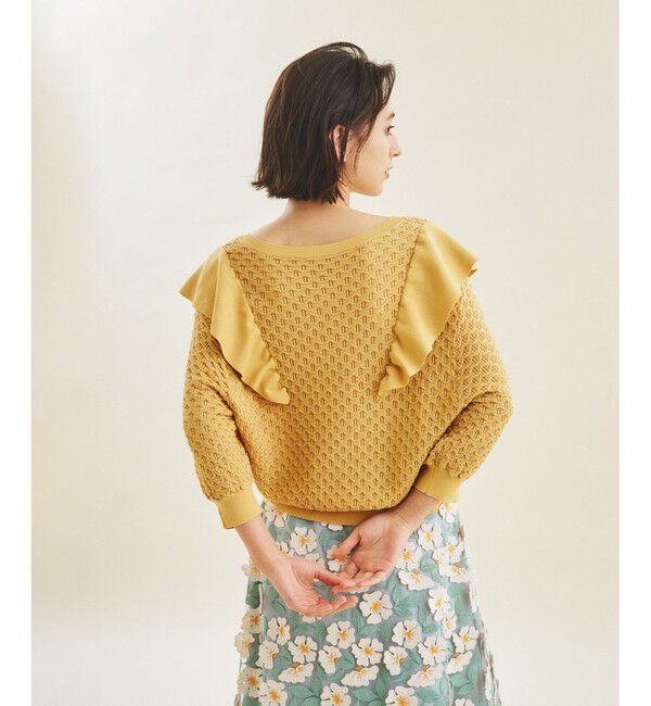 GRACE CONTINENTAL「ラメフリルニットトップ」|ニット・セーター|