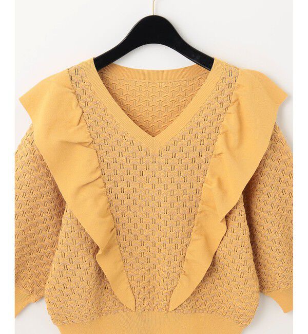 GRACE CONTINENTAL「ラメフリルニットトップ」|ニット・セーター|