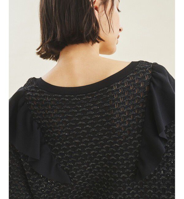 GRACE CONTINENTAL「ラメフリルニットトップ」|ニット・セーター|