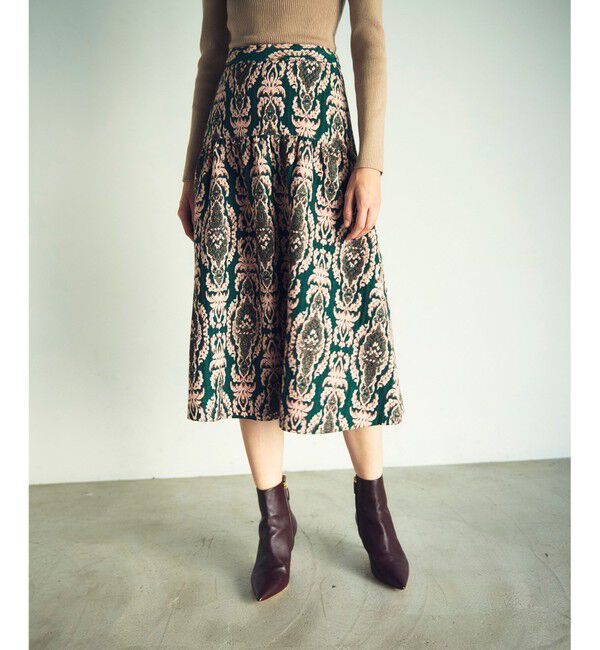 GRACE CONTINENTAL「オーナメントジャガードスカート」|スカート|