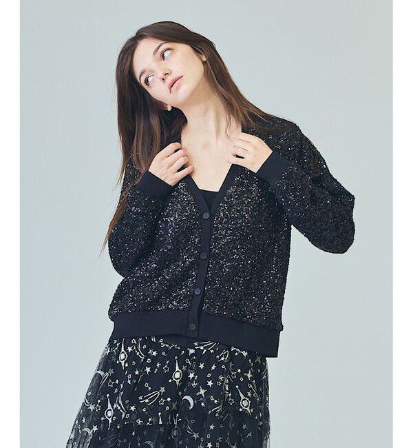 Grace Class「スパンコールニットカーディガン」|カーディガン|