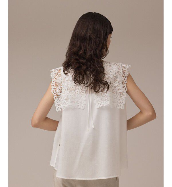 GRACE CONTINENTAL「パターンレースカラーブラウス」|シャツ・ブラウス|