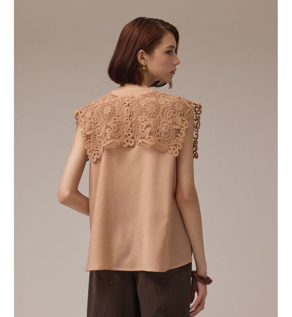 GRACE CONTINENTAL「パターンレースカラーブラウス」|シャツ・ブラウス|