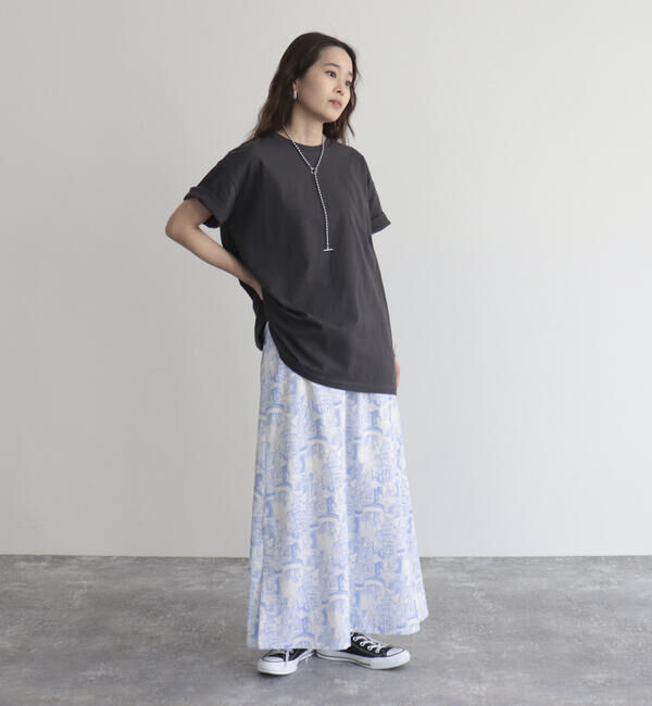 fredy emue「ランドスケープ柄スカート」|フレア|
