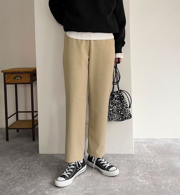 fredy emue「ウールライクスラブクロステーパードパンツ」|チノ|
