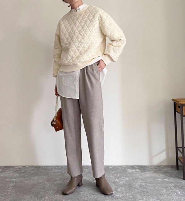 fredy emue「ウールライクスラブクロステーパードパンツ」|チノ|