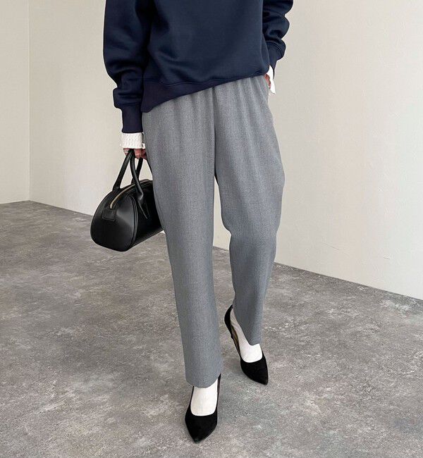 fredy emue「ウールライクスラブクロステーパードパンツ」|チノ|