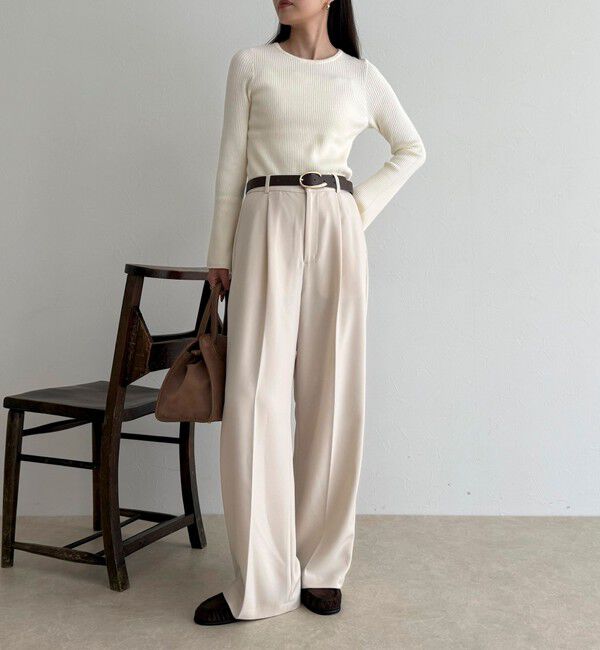 fredy emue「袖スリットリブニットプルオーバー」|ニット・セーター|