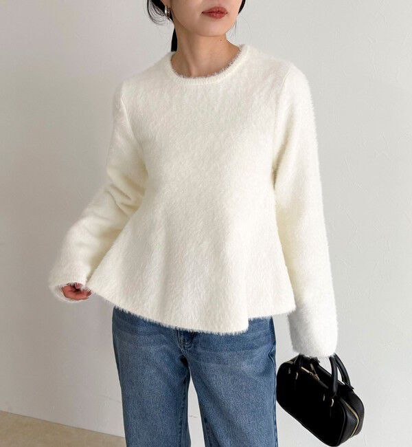 fredy emue「シャギーペプラムニットプルオーバー」|ニット・セーター|