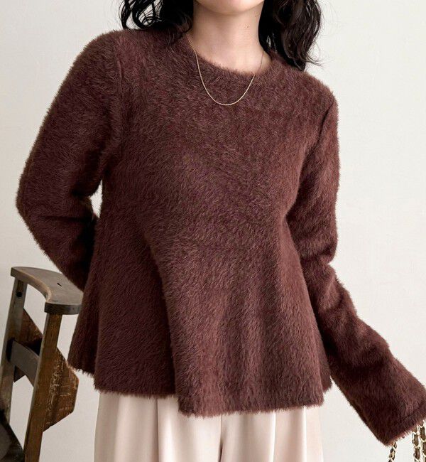 fredy emue「シャギーペプラムニットプルオーバー」|ニット・セーター|