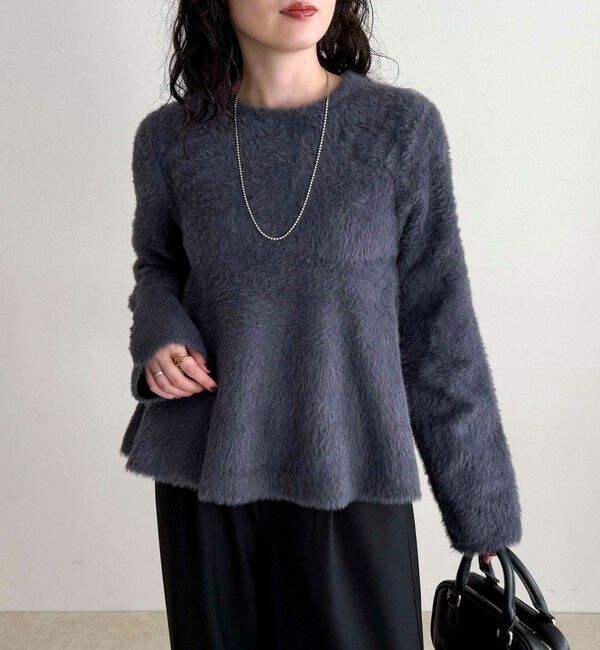 fredy emue「シャギーペプラムニットプルオーバー」|ニット・セーター|