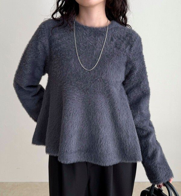 fredy emue「シャギーペプラムニットプルオーバー」|ニット・セーター|