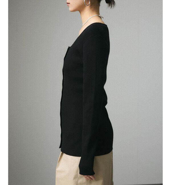 SALON adam et rope'「キュプラコットンリブカーディガン」|カーディガン|