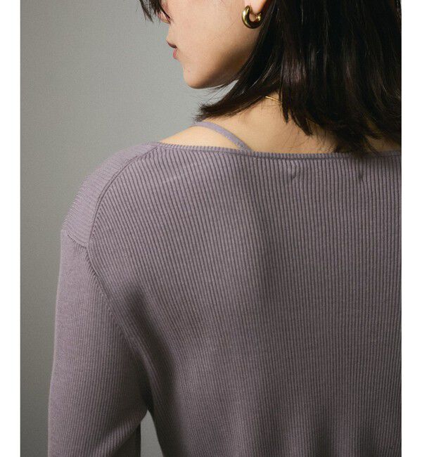 SALON adam et rope'「キュプラコットンリブカーディガン」|カーディガン|