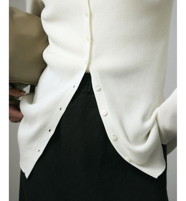 SALON adam et rope'「キュプラコットンリブカーディガン」|カーディガン|