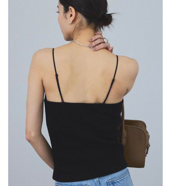 SALON adam et rope'「[追加]コットンリブカップ付きVネックキャミソール3」|キャミソール|