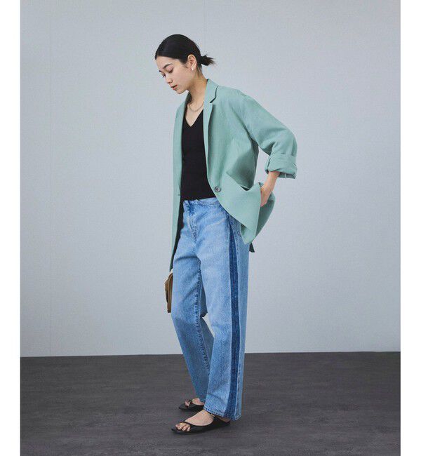 SALON adam et rope'「[追加]コットンリブカップ付きVネックキャミソール3」|キャミソール|