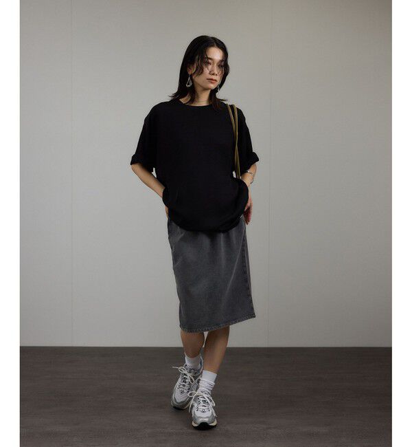 SALON adam et rope'「ガーメントダイ ミニ裏毛ミディスカート」|スカート|