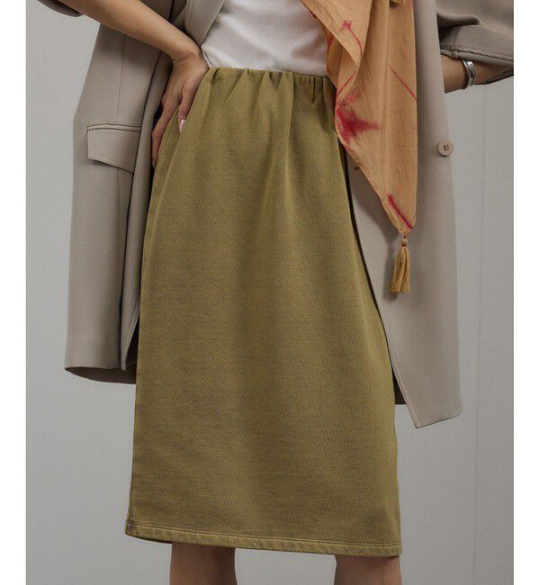 SALON adam et rope'「ガーメントダイ ミニ裏毛ミディスカート」|スカート|ブラウン系(23)