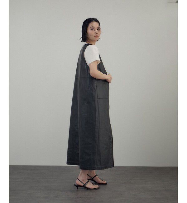 SALON adam et rope'「レザーライクジャンパースカート」|スカート|