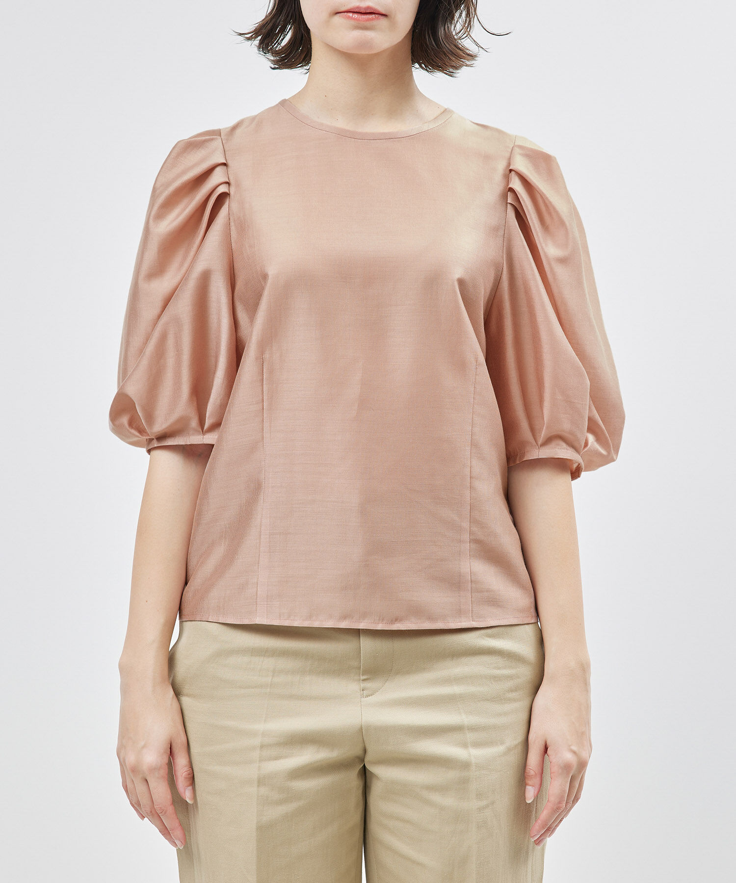 ROPE「【新色追加】【洗える】カールマイヤーパフスリーブブラウス【雑誌/メディア掲載】」|シャツ・ブラウス|