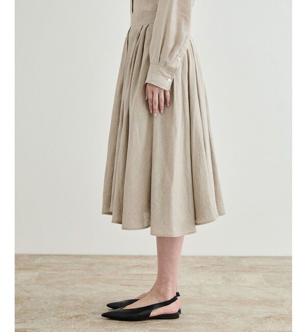 ROPE「【洗える】ヨーロピアンリネンフレアスカート/一部セットアップ対応」|スカート|
