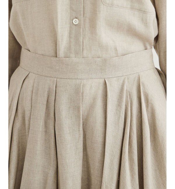 ROPE「【洗える】ヨーロピアンリネンフレアスカート/一部セットアップ対応」|スカート|