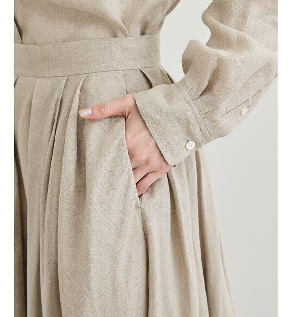 ROPE「【洗える】ヨーロピアンリネンフレアスカート/一部セットアップ対応」|スカート|