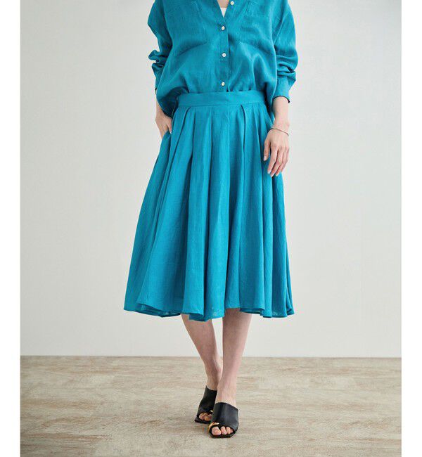 ROPE「【洗える】ヨーロピアンリネンフレアスカート/一部セットアップ対応」|スカート|